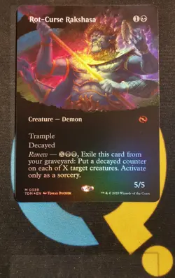 Rot-Curse Rakshasa Foil Borderless Mythic Tarkir: Dragonstorm TDM 339 MTG - Image 4