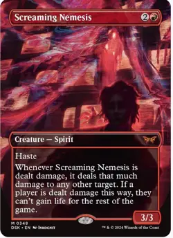 Screaming Nemesis - Borderless Mirror Monster - Foil NM-Mint, English Duskmourn - Image 3