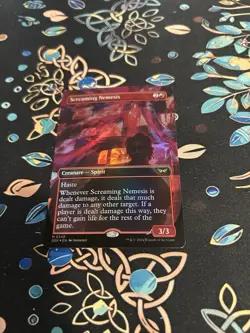 Screaming Nemesis - Borderless Mirror Monster - Foil NM-Mint, English Duskmourn - Image 4