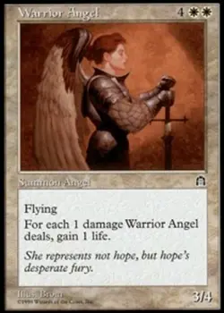Warrior Angel ~ Moderately Played Stronghold MTG Magic UltimateMTG White Card - Image 1