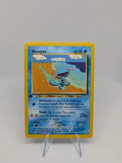 Wooper 1st Edition 82 - Pokemon Tcg Neo Genesis WOTC Card - NM - Image 1