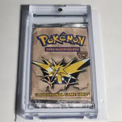 1999 Wizards of the Coast Pokémon Fossil Pack 11 Cards Zapdos Sealed Unopened - Image 1