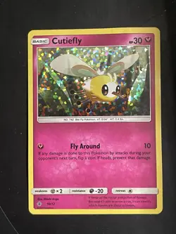 Cutiefly 10/12 Holo Rare McDonald's 2017 Promo Pokemon TCG LP - Image 3