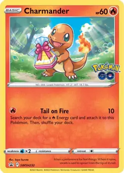 LP Pokemon Charmander - SWSH232 - SWSH Black Star Promos Lightly Played SWSH Bla - Image 2
