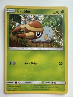 Grubbin - 2/12 - Pokemon McDonald's Promo 2017 - Holo - LP - Image 1