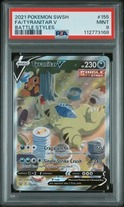 Pokemon Tyranitar V 155/163 Battle Styles PSA 9 MINT English #155 - Image 1