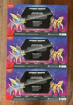 Pokemon TCG Sword & Shield Legendary Warriors Premium Collection NEW (Lot of 3) - Image 2