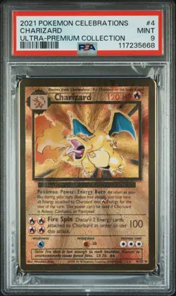 PSA 9 METAL CHARIZARD 2021 POKEMON CELEBRATIONS ULTRA-PREMIUM COLLECTION 4/102 - Image 3