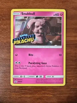 Pokemon Promo #SM200 - SNUBBULL (Detective Pikachu Stamp), Holo - Image 1