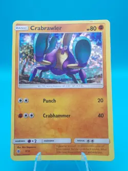 Crabrawler 007/012 McDonald's 2017 Pokémon TCG Holo Lightly Played - Image 1