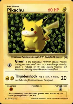 Ivy Pikachu Pokemon 1999 Glossy CoroCoro Grey Star Promo Japanese Print B74 MP - Image 3
