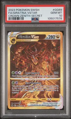 Pokémon GIRATINA VSTAR GG69/GG70 SWSH Crown Zenith Galarian Gallery 💎 PSA 10 💎 - Image 1