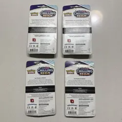 Pokemon TCG Sword and Shield Chilling Reign Checklane Blister Lot of 4 Promo - Image 2