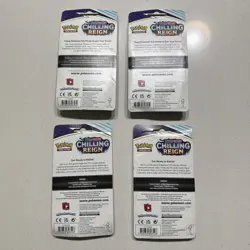 Pokemon TCG Sword and Shield Chilling Reign Checklane Blister Lot of 4 Promo - Image 4
