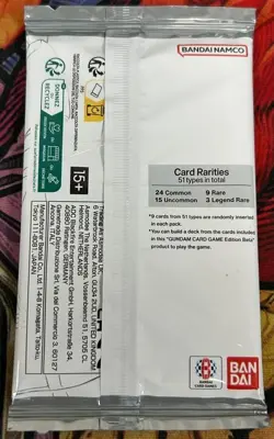 Gundam Card Game TCG - Edition Beta Booster Pack English SEALED Brand New - Image 2