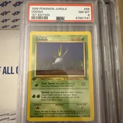 1999 Pokemon Jungle 1st Edition Oddish 58/64 PSA 8 - Image 1