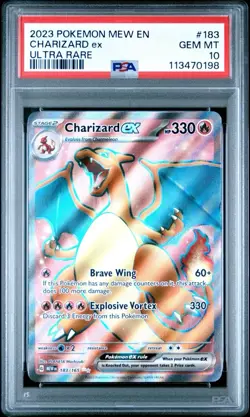 2023 POKEMON MEW EN-151 ULTRA RARE #183 CHARIZARD EX PSA 10 - Image 1