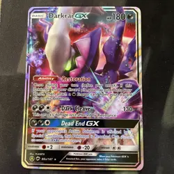 Darkrai GX Burning Shadows 88/147 Holo Ultra Rare NM Full Art Pokemon Card  - Image 1