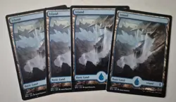 Magic The Gathering - MTG - Island - Battle for Zendikar - Full Art x 4 - NM - Image 1