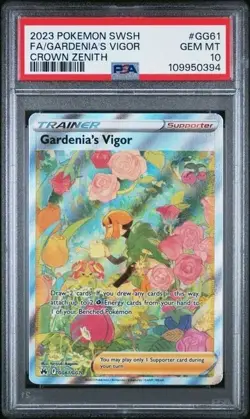 PSA 10 GEM MINT Gardenia's Vigor GG61/GG70 Crown Zenith FULL ART Pokemon Card - Image 3