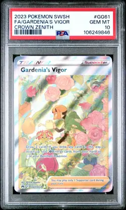 PSA 10 GEM MINT Gardenia's Vigor GG61/GG70 Crown Zenith FULL ART Pokemon Card - Image 7