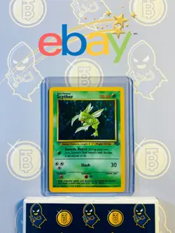 Scyther 10/64 NM Near Mint Jungle Set 1999 Pokemon Card Holo Rare Holofoil - Image 1