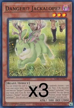 3X Yugioh Danger!? Jackalope? RA01-EN013 Secret Rare 1st Edition NM - Image 1
