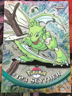 Pokemon Card English 2000 Topps TV Chrome Series 2 Scyther #123 Foil Vintage - Image 1