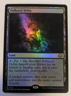 MTG English Magic Card NM FOIL POLLUTED DELTA from Modern Horizons 3 - Image 1