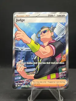 Judge 222/182 PokÃ©mon TCG Destined Rivals Full Art Secret Rare Card NM Condition - Image 1