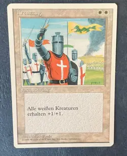 MTG GERMAN 4TH EDITION CRUSADEE NM MAGIC THE GATHERING CRUSADES WHITE RARE - Image 1