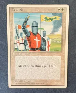 MTG 4TH EDITION CRUSADEE MAGIC THE GATHERING CRUSADES WHITE RARE ENCHANTMENT #A - Image 5