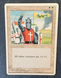 MTG 4TH EDITION CRUSADEE MAGIC THE GATHERING CRUSADES WHITE RARE ENCHANTMENT #C - Image 4