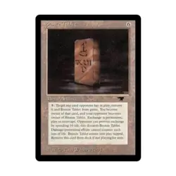 WOTC MtG Antiquities Bronze Tablet (R) EX - Image 1