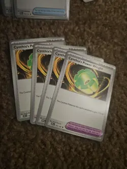 [4x Playset] Cynthia's Power Weight 162/182 SV10: Destined Rivals (DRI) Pokemon - Image 1