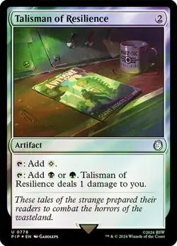 Talisman of Resilience SURGE FOIL - 0778 - Uncommon - Fallout PIP MTG - Image 2