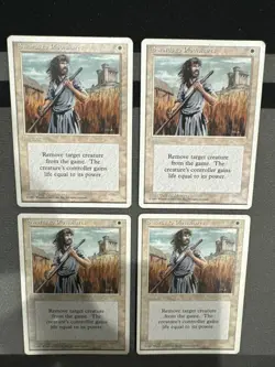 Swords To Plowshares X4 4th Edition Mtg Lot Heavy Play - Image 2