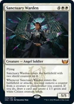 Sanctuary Warden -Foil Light Play MTG Streets of New Capenna - Image 1