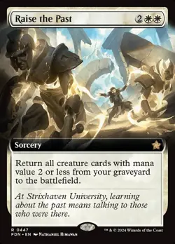 1x - Raise the Past - (extended art) - Foundations - NM MTG - Image 2