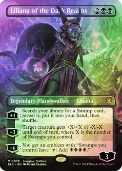 Liliana of the Dark Realms *Foil Borderless* - BLC - NM Magic The Gathering MTG - Image 2