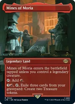 Mines of Moria BORDERLESS - 0342 - Rare - Lord of the Rings LTR MTG - Image 1
