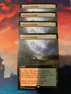MTG Modern Horizons 3 Wooded Foothills Extended Art x 4 - Image 1