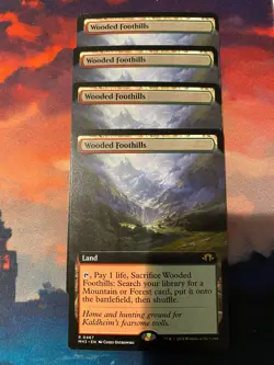 MTG Modern Horizons 3 Wooded Foothills Extended Art x 4 - Image 2
