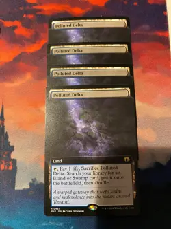 MTG Modern Horizons 3 Polluted Delta Extended Art x 4 - Image 1