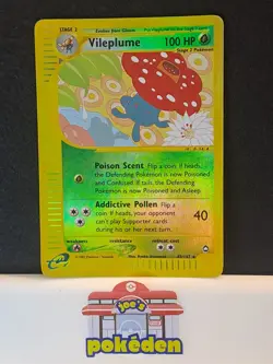 Pokemon TCG Vileplume Card 43/147 Aquapolis Reverse Holo MP - Image 1