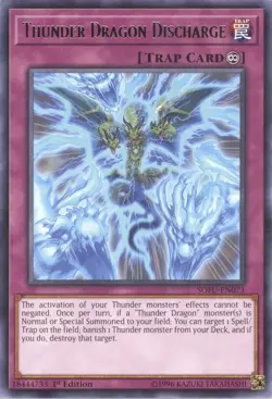 Thunder Dragon Discharge - SOFU-EN073 - Rare - 1st Edition Yugioh - Image 1