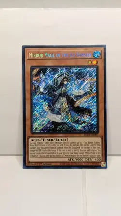 Yu-Gi-Oh! Mirror Mage Of The Ice Barrier BLTR-EN007 Secret Rare 1st Edition NM - Image 1