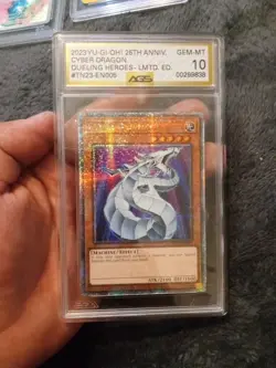 AGS 10 GEM-MT 2023 Cyber Dragon Yu-Gi-Oh TN23-EN005 Quarter Century Rare - Image 4