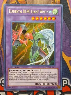 Elemental HERO Flame Wingman - LCGX-EN045 - Secret 1st Ed NM Yugioh GOAT Format - Image 1