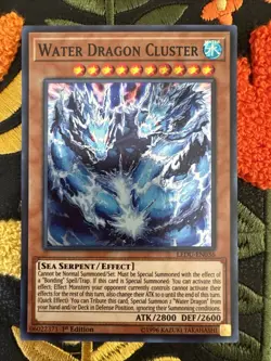 Yugioh Water Dragon Cluster LEDU-EN036 Super Rare 1st Ed NM - Image 1